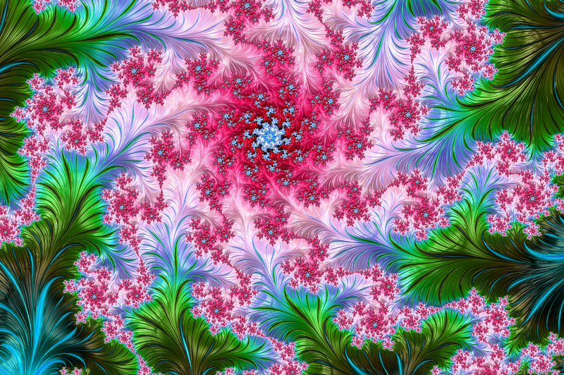 Fractal art generated through digital tools