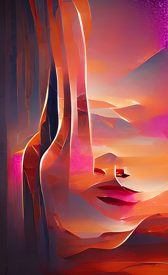 Abstract digital artwork generated with AI