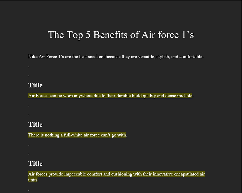 Topic sentence examples