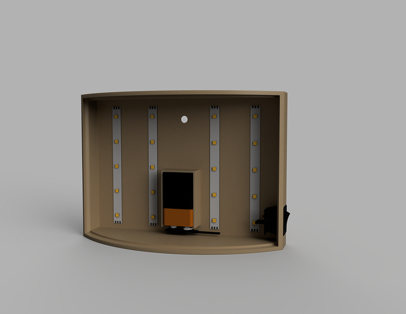 Curved Lithophane Housing Design