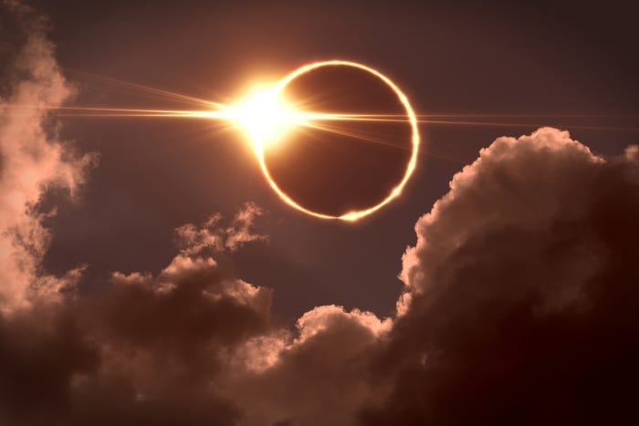 A stunning view of a solar eclipse