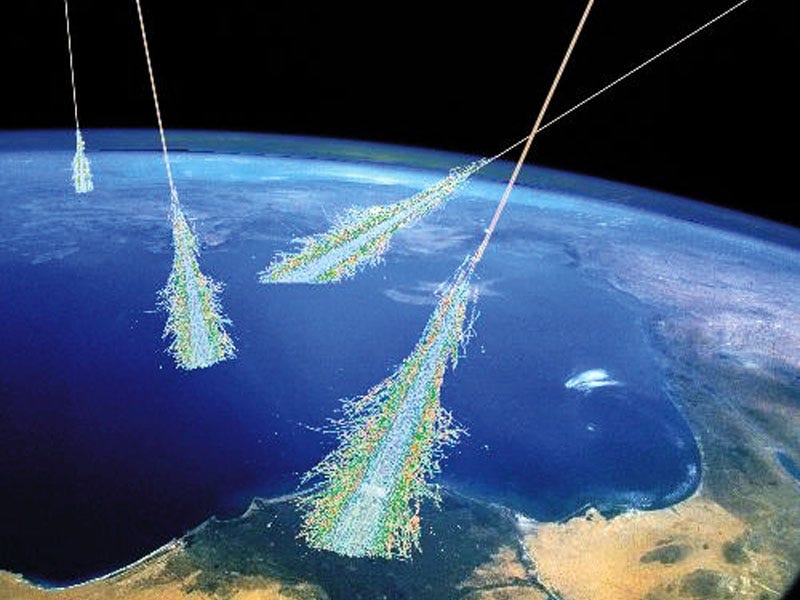 An illustration of cosmic rays and their effects