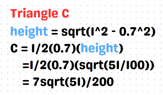 Using Pythagorean theorem for height calculation