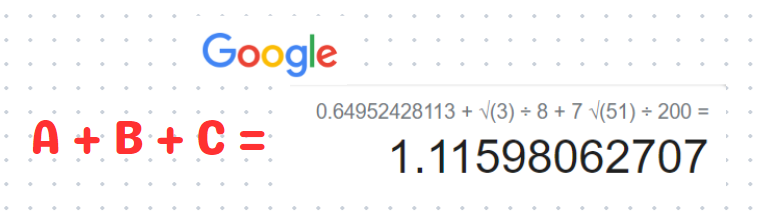 Final area calculation result