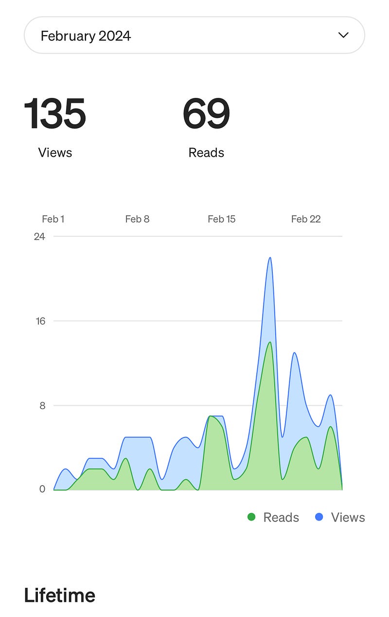 Screenshot of my writing stats on Day 30