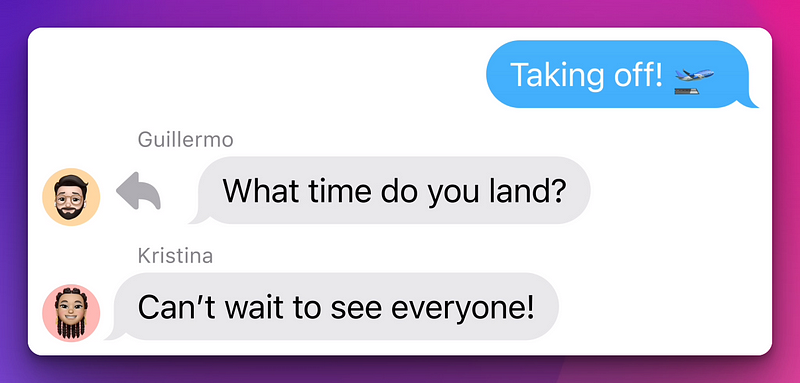 Location sharing in iMessage