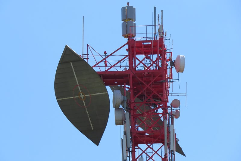 Aerial view of the relay tower