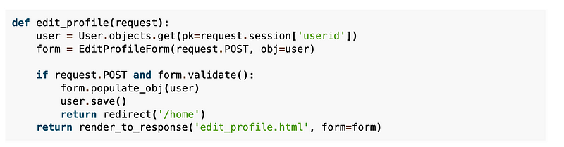 WTForms library for form validation