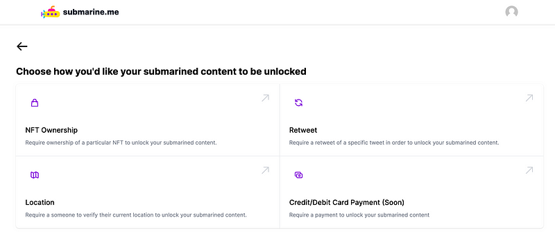 Token-gated content management system interface