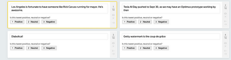 Crowdsourcing tweet labeling task