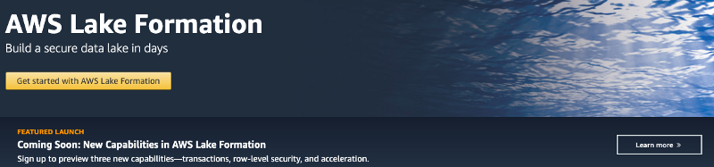 AWS Lake Formation Console