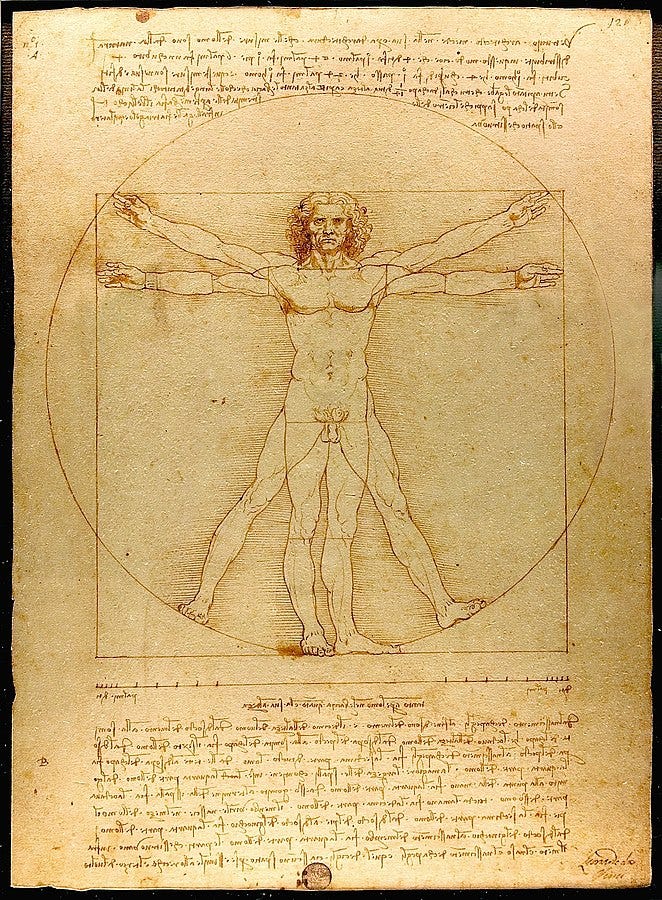 Da Vinci's Vitruvian Man by Leonardo da Vinci