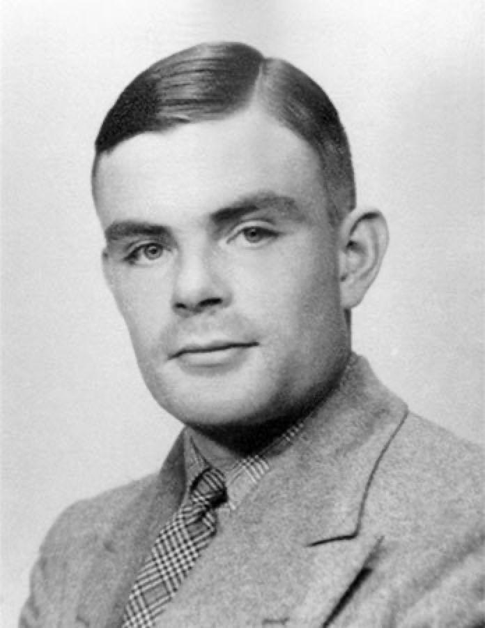 Portrait of Alan Turing, a key figure in computing history.