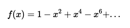 Geometric series representation