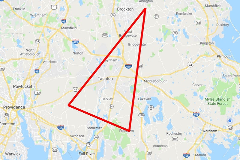 Scenic view of the Bridgewater Triangle in Massachusetts