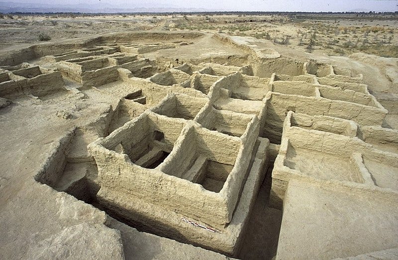 Ruins of Mehrgarh homes from 5500 BC