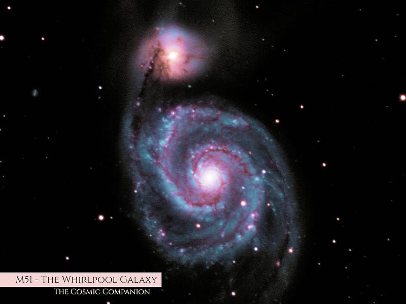 Whirlpool Galaxy view, potential site of the exoplanet