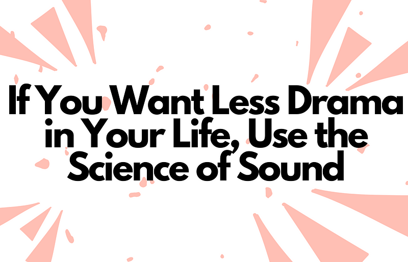 Sound waves illustrating the concept of drama