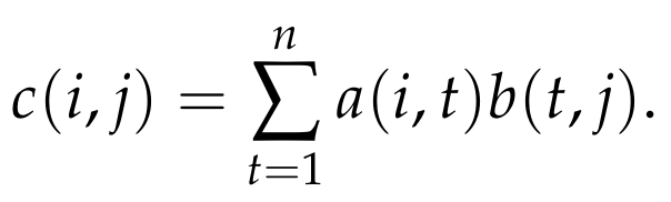 Matrix multiplication representation