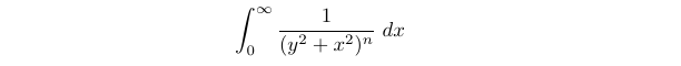 Integral expression for Exercise 1