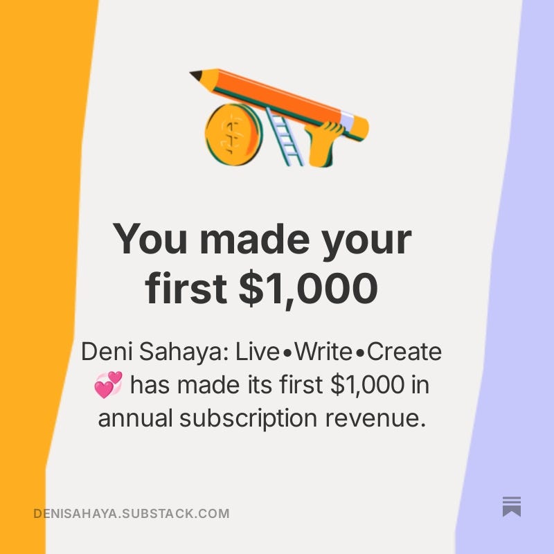 Deni Sahaya's successful Substack page