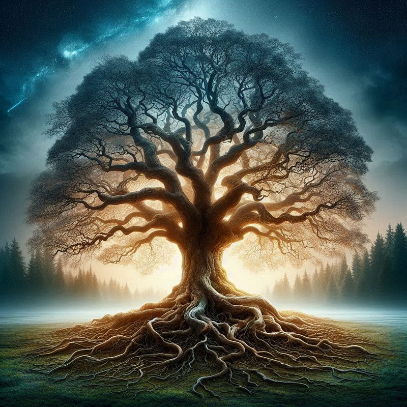 The enduring impact of passion symbolized by a majestic tree