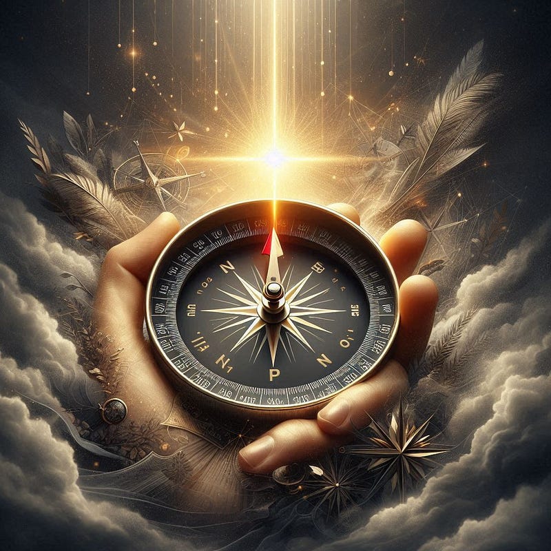 A compass representing the direction provided by purpose