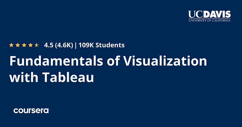 Fundamentals of Visualization with Tableau