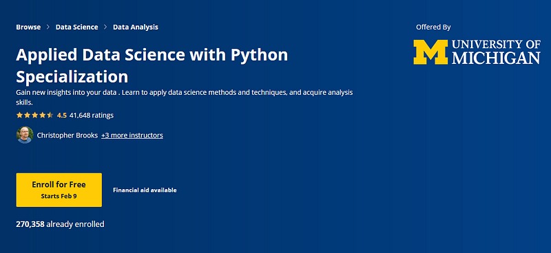 Applied Data Science with Python