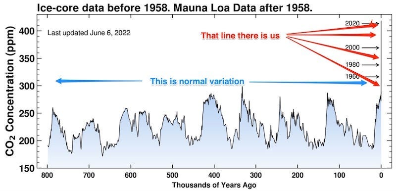 Historical CO2 levels